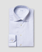 Eton Light Blue Micro Print Poplin Shirt
