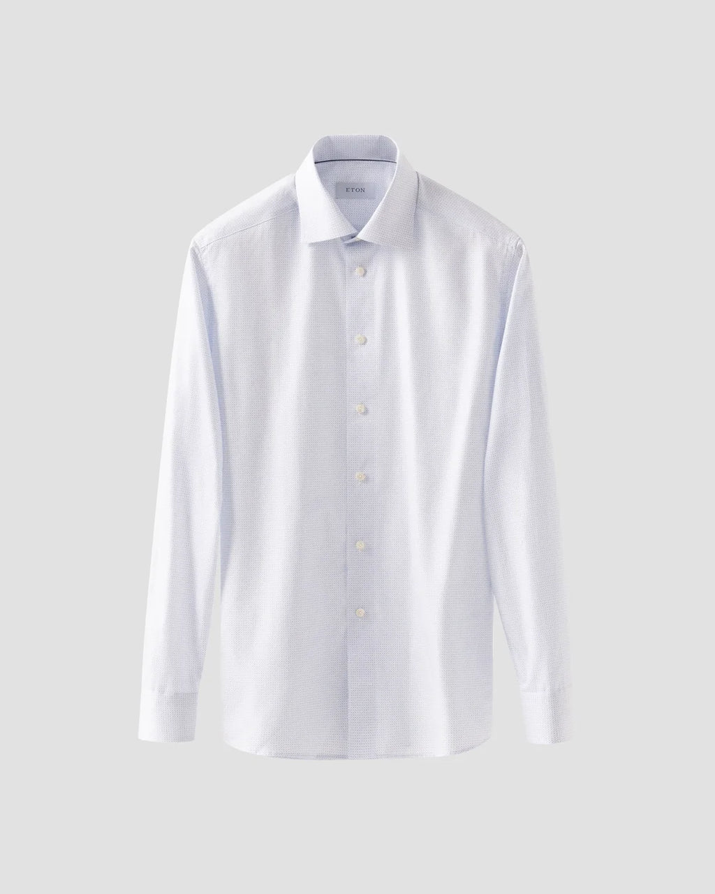 Eton Light Blue Micro Print Poplin Shirt