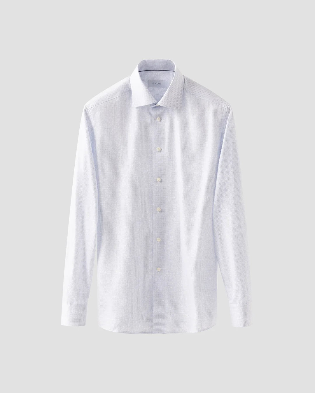 Eton Light Blue Micro Print Poplin Shirt