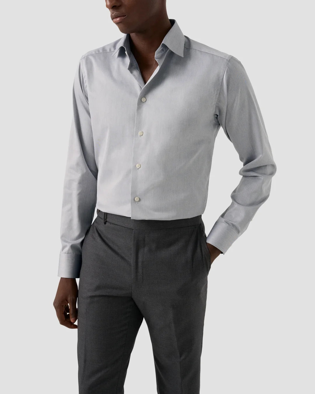 Eton Gray Signature Twill Shirt