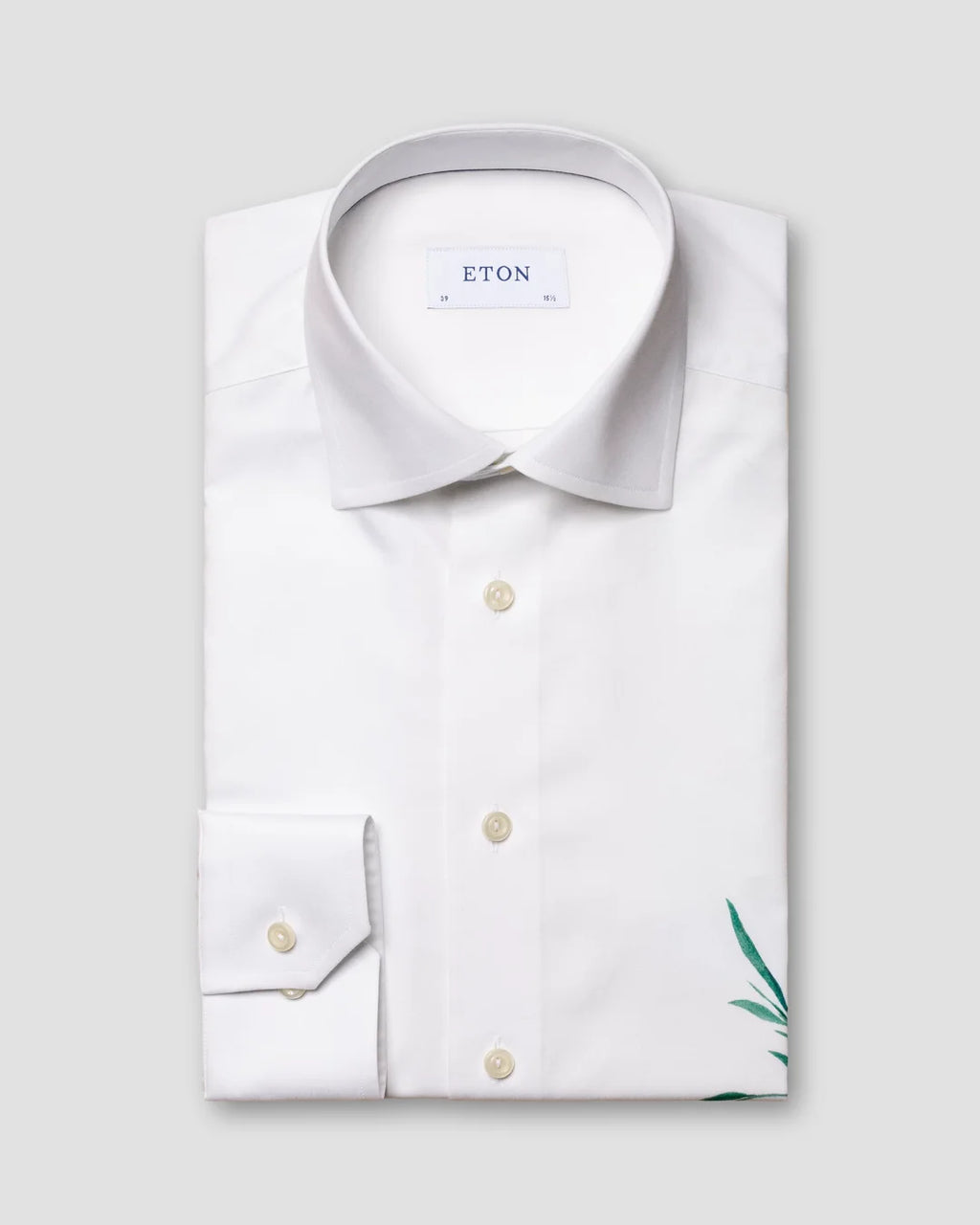 Eton White Bluebells Print Signature Twill Shirt