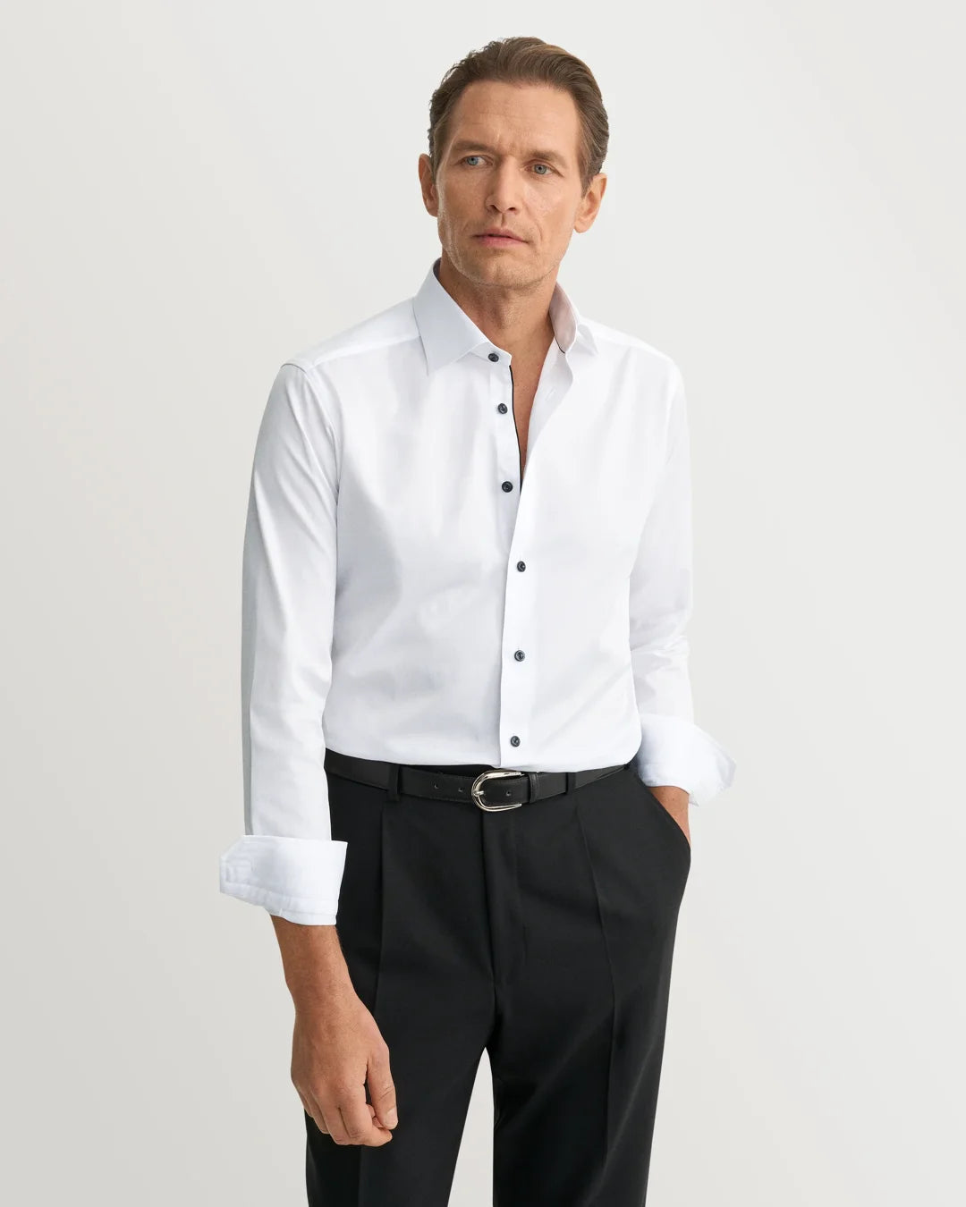 Eton Signature Twill Shirt with Black Details