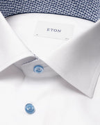 Eton Signature Twill Effect Shirt with Geometric Details