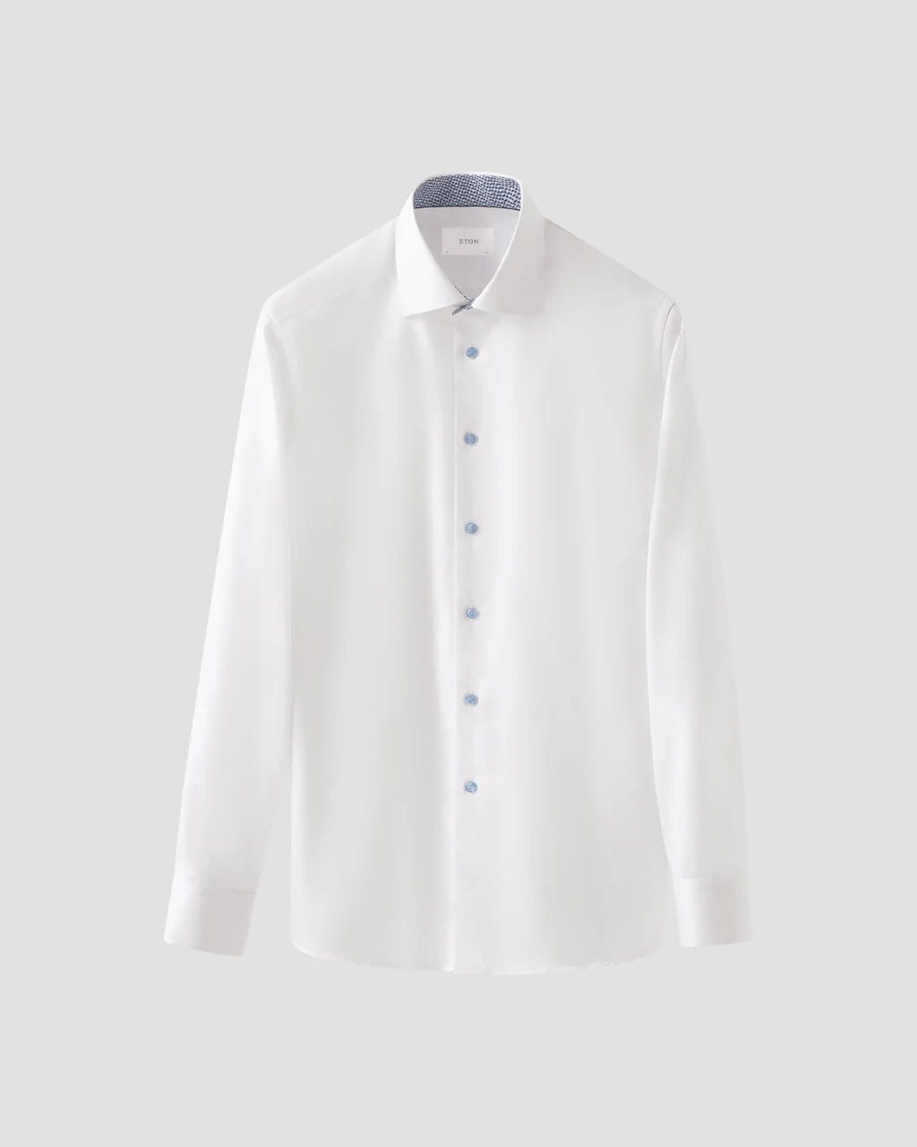 Eton Signature Twill Effect Shirt with Geometric Details