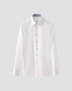 Eton Signature Twill Effect Shirt with Geometric Details