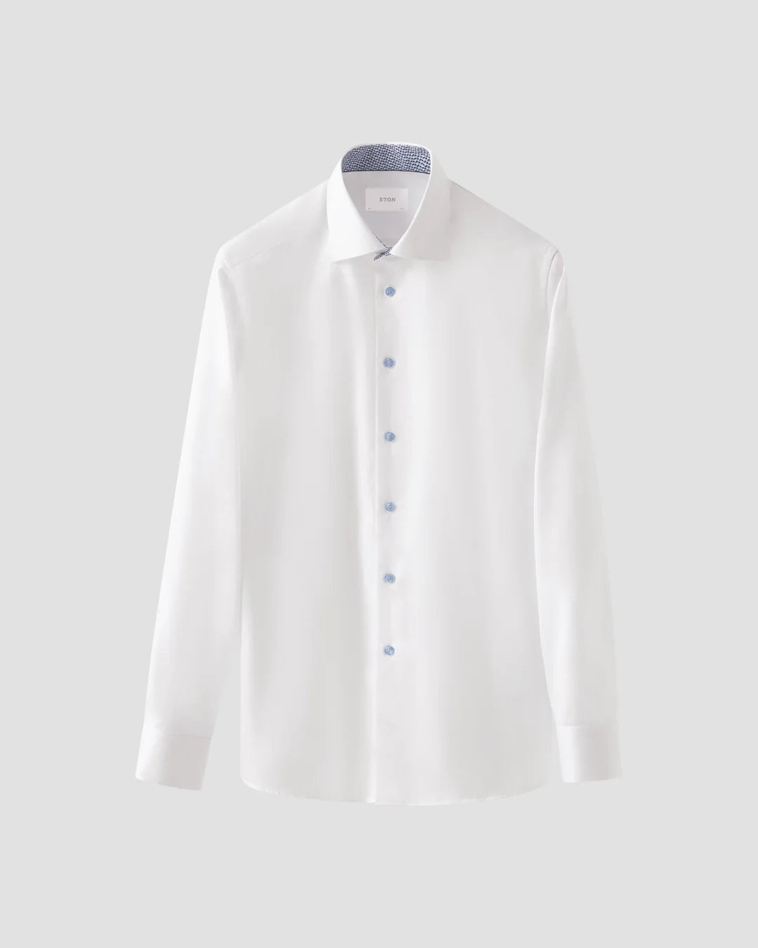 Eton Signature Twill Effect Shirt with Geometric Details