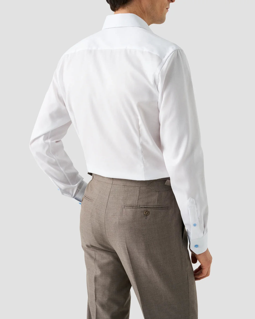 Eton Signature Twill Effect Shirt with Geometric Details