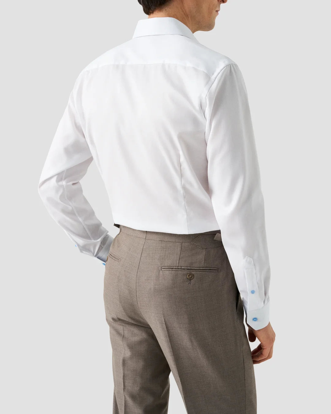 Eton Signature Twill Effect Shirt with Geometric Details