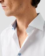 Eton Signature Twill Effect Shirt with Geometric Details