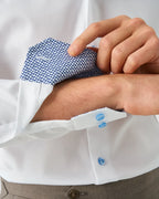 Eton Signature Twill Effect Shirt with Geometric Details
