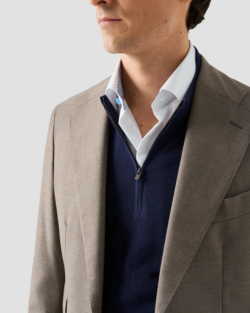 Eton Signature Twill Effect Shirt with Geometric Details