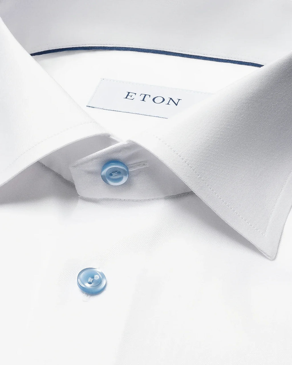 Eton Signature Twill Shirt with Light Blue Details