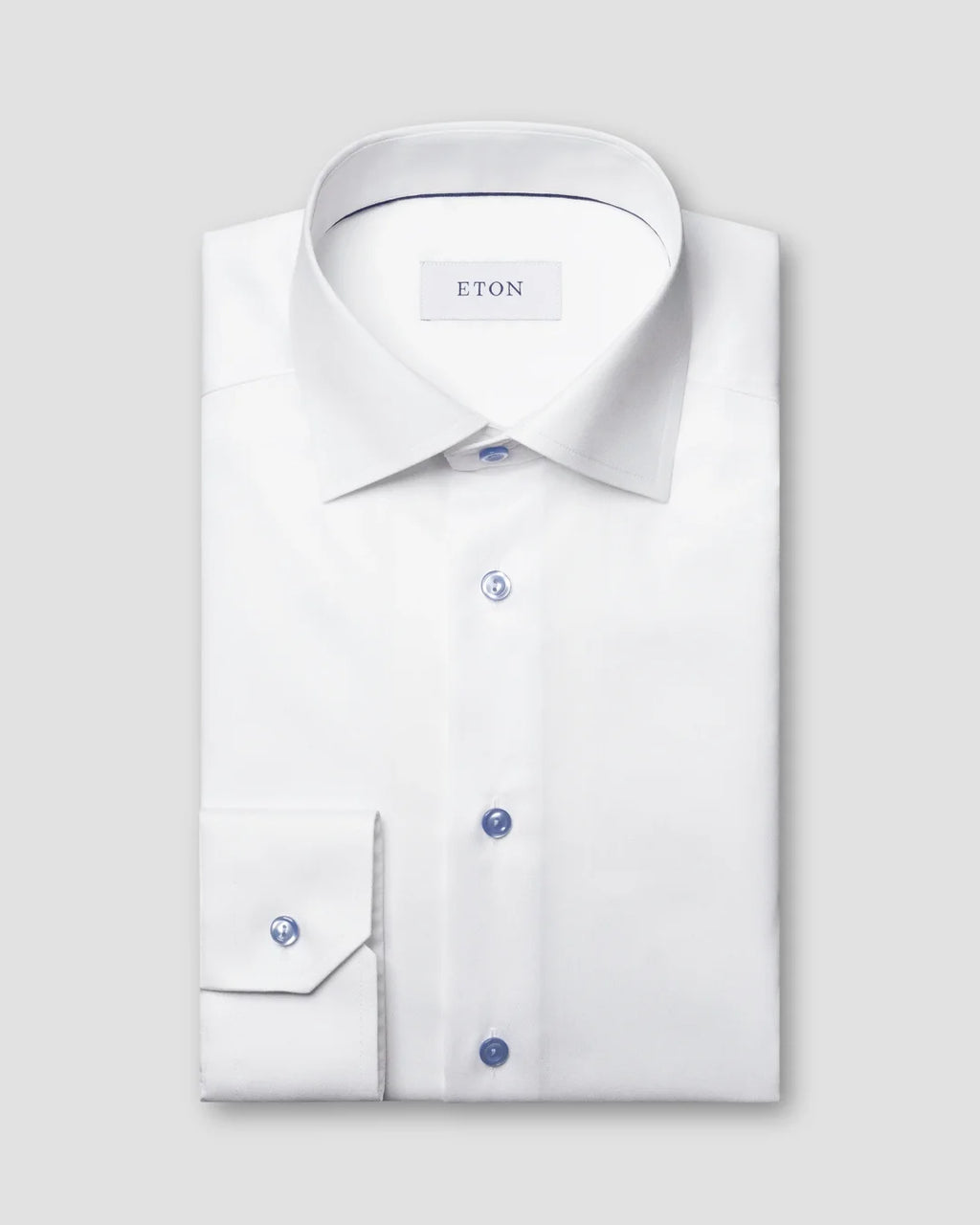 Eton Signature Twill Shirt with Light Blue Details