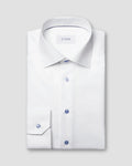 Eton Signature Twill Shirt with Light Blue Details