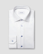 Eton Signature Twill Shirt with Light Blue Details
