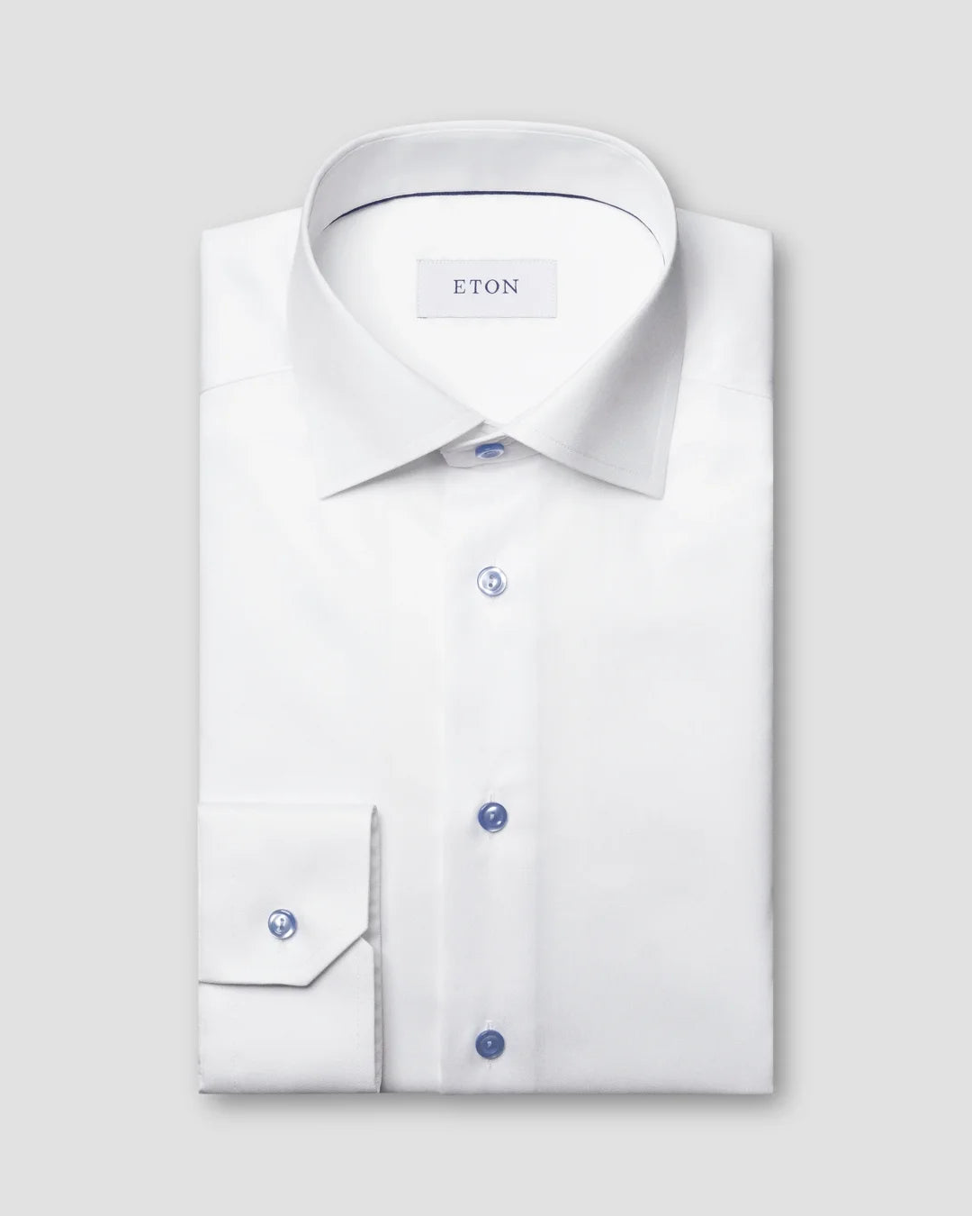 Eton Signature Twill Shirt with Light Blue Details