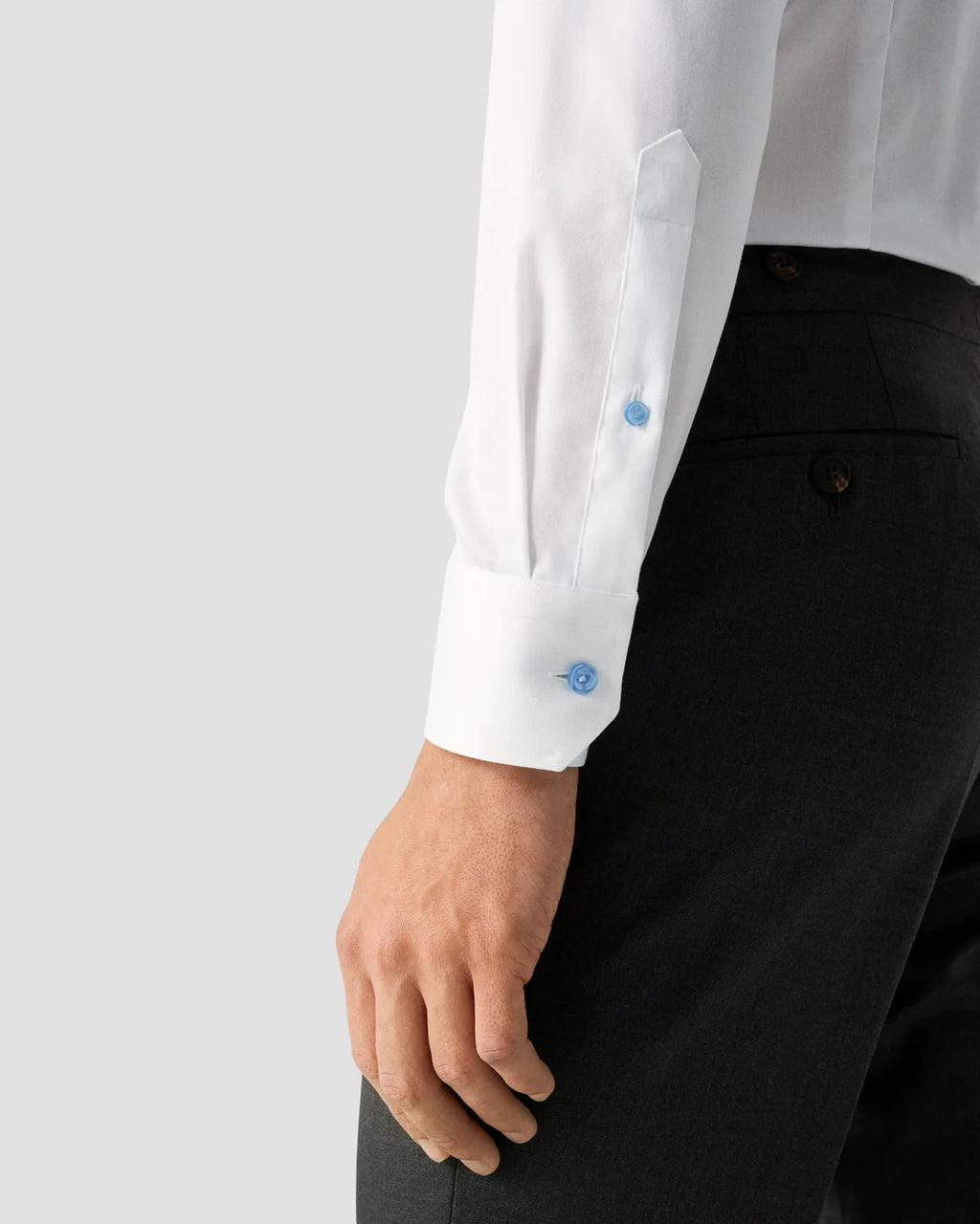 Eton Signature Twill Shirt with Light Blue Details
