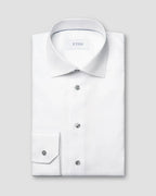 Eton Twill Shirt with Gray Detail