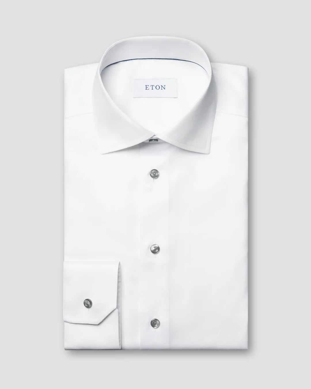 Eton Twill Shirt with Gray Detail