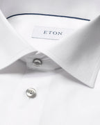 Eton Twill Shirt with Gray Detail