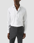 Eton Twill Shirt with Gray Detail