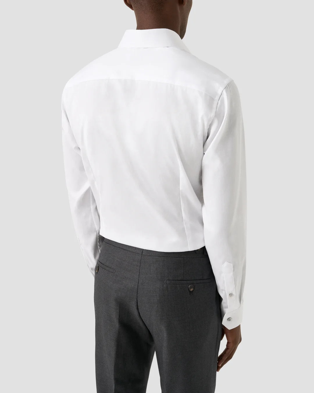 Eton Twill Shirt with Gray Detail