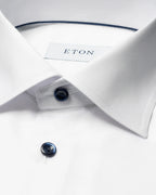 Eton Twill Shirt with Navy Detail