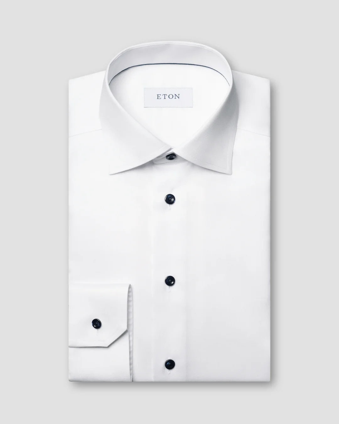 Eton Twill Shirt with Navy Detail