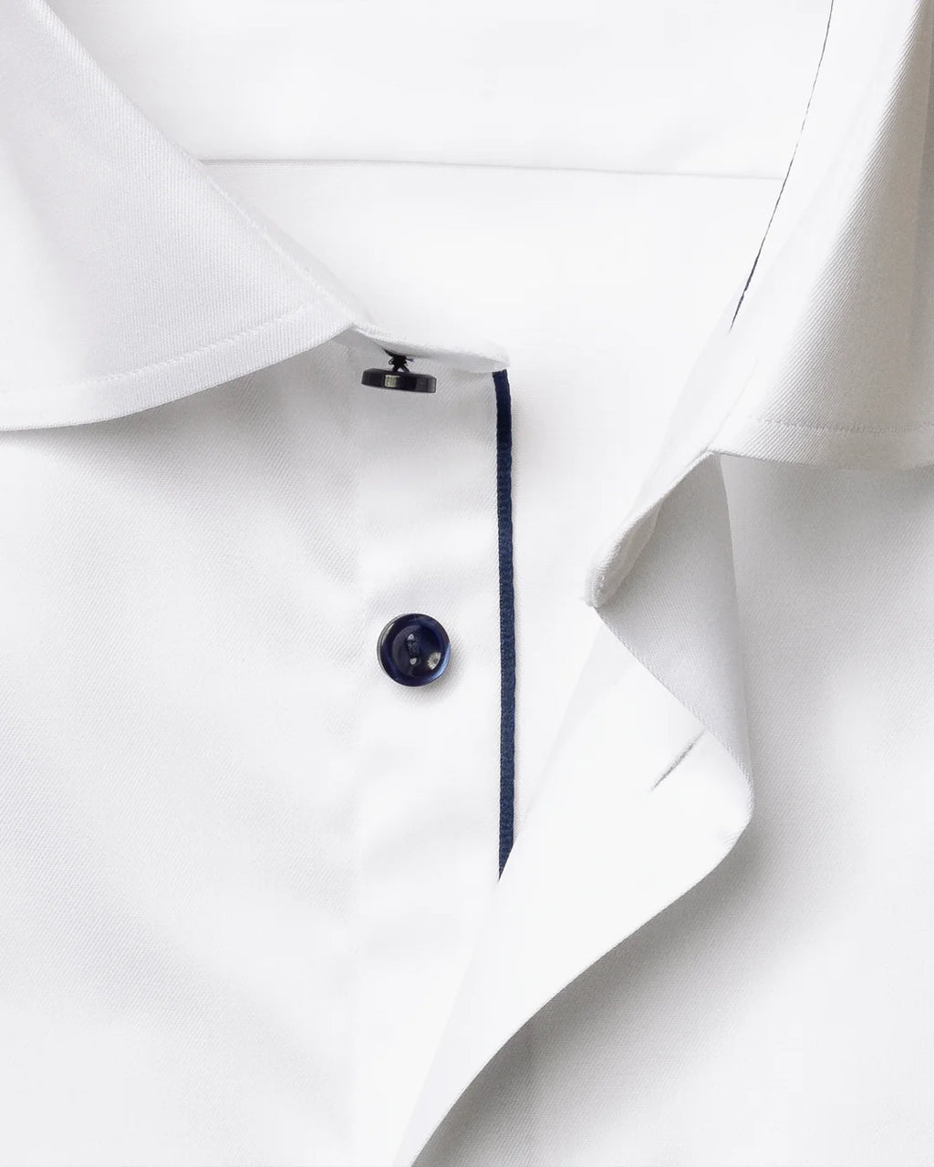 Eton Twill Shirt with Navy Detail