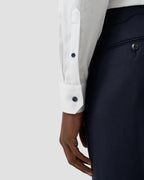 Eton Twill Shirt with Navy Detail